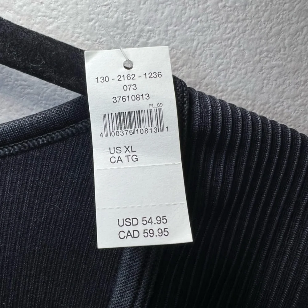 Offline By Aerie Seamless Cable Square Neck Ribbed Top Shirt Black NEW Womens XL - Picture 8 of 15